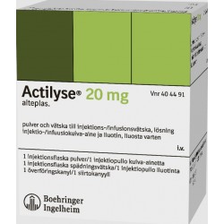 ACTILYSE 20 MG - инструкция по применению в Израиле