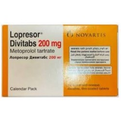LOPRESOR DIVITABS 200 MG - инструкция по применению в Израиле